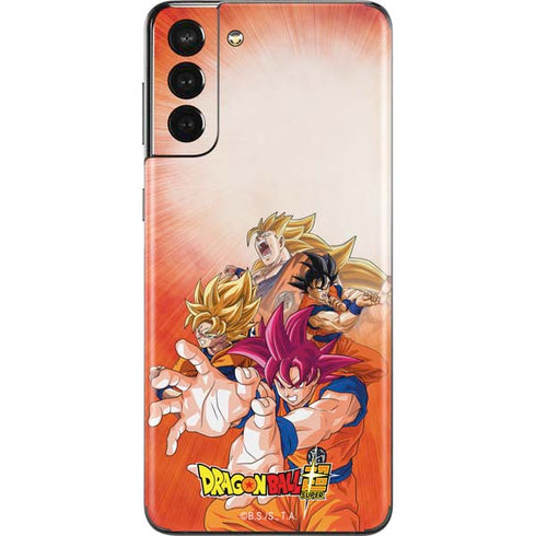 Dragon Ball Super Goku Evolution Galaxy S21 Plus 5G Skin
